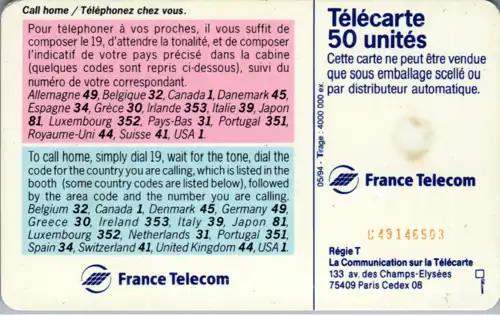 15672 - Frankreich - Call Home , Mädchen , Hund