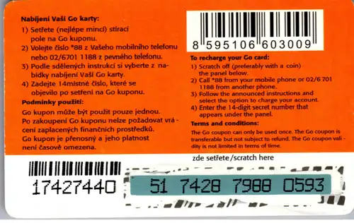 15685 - Tschechien - Go , Kupon