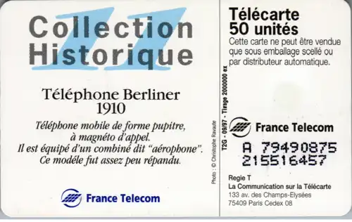 15695 - Frankreich - Telephone Berliner 1910