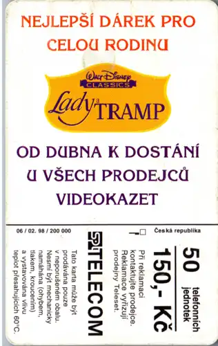 15758 - Tschechien - Lady a Tramp , Walt Disney