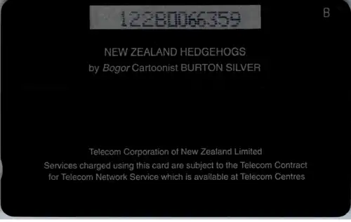 15818 - Neuseeland - 1992 Cartoon Series , Igel , Burton Silver