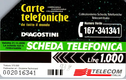 15828 - Italien - Carte Telefoniche DeAgostini