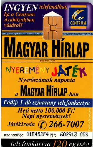 15883 - Ungarn - Magyar Hirlap , K & H Bank