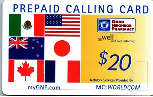 15885 - USA - Prepaid Calling Card , MCIWorldCom