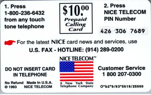 15916 - USA - Nice Telecom , It's nice to Call