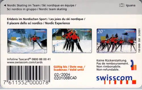 15918 - Schweiz - Nordic Skating im Team , Langlauf