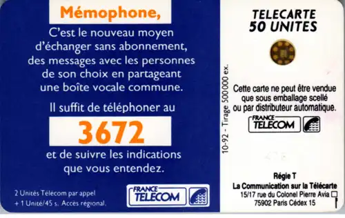15924 - Frankreich - Memophone 3672