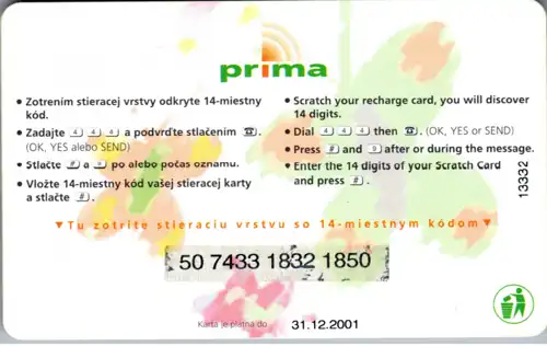 15925 - Slowakei - Prima , Globtel