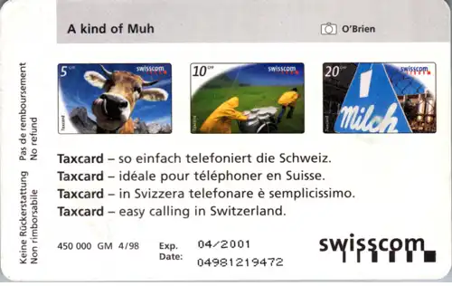 15962 - Schweiz - A kind of Muh , Kuh