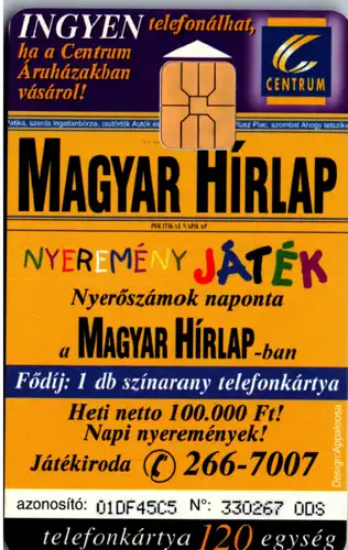 15977 - Ungarn - Magyar Hirlap , K & H Bank