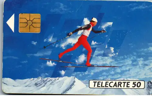 15986 - Frankreich - Pour les XVI Jeux Olympiques d' hiver , Langlauf