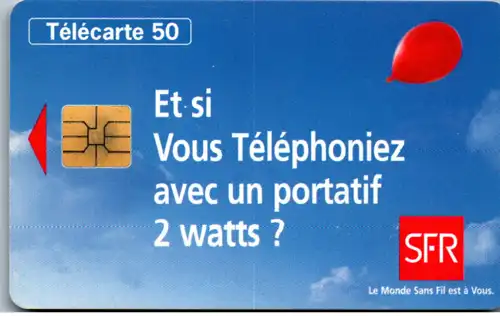 16017 - Frankreich - SFR , Et si Vous telephoniez avec un portatif 2 watts