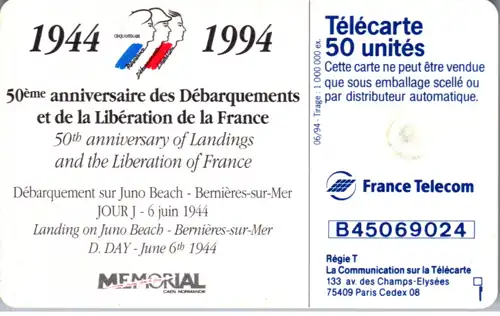 16033 - Frankreich - 50 anniversaire des Debarquements et de la Liberation de la France