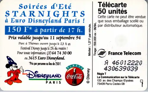 16037 - Frankreich - Soirrees d' Ete , Starnights , Euro Disneyland Paris