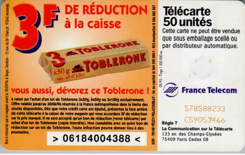 16043 - Frankreich - Toblerone