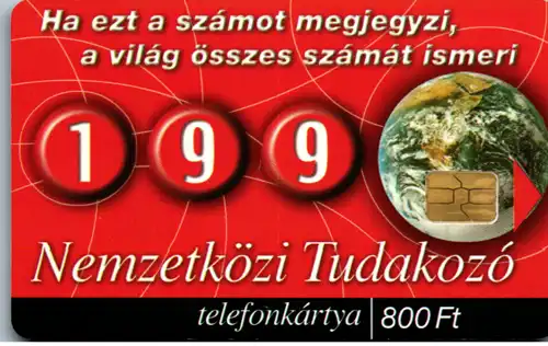 16060 - Ungarn - Nemzetközi Tudakozo 1990