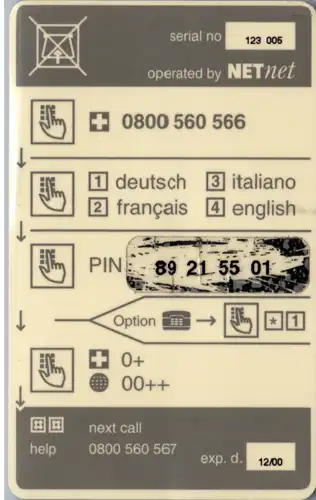 16063 - Schweiz - Shell Phone Card