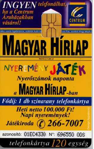 16104 - Ungarn - Magyar Hirlap , K & H Bank