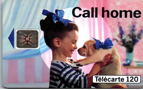 16115 - Frankreich - Call Home , Mädchen , Hund