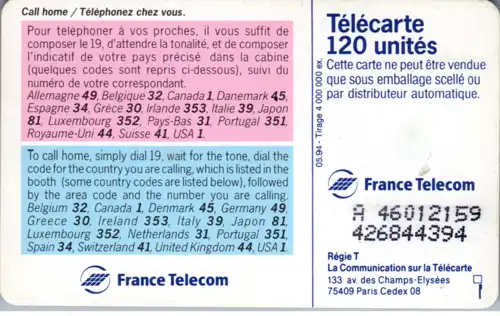 16135 - Frankreich - Call Home , Mädchen , Hund