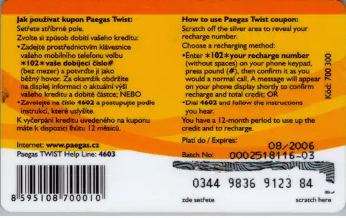 16153 - Tschechien - Twist , Paegas