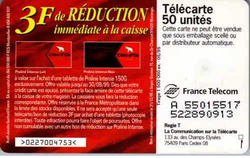 16182 - Frankreich - 3F Praline Intense , Cote d'Or