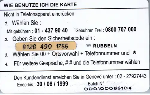 16195 - Schweiz - Phone Pass