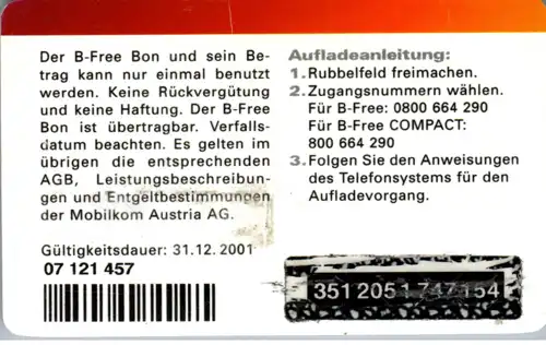 16214 - Österreich - B-Free Bon