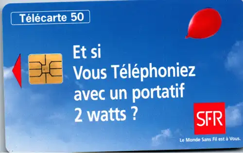 15342 - Frankreich - SFR , Et si Vous telephoniez avec un portatif 2 watts