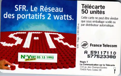 15342 - Frankreich - SFR , Et si Vous telephoniez avec un portatif 2 watts