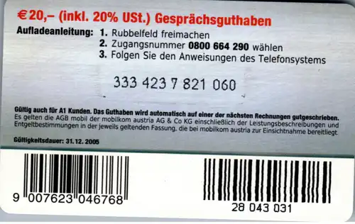 15379 - Österreich - B-Free, A1