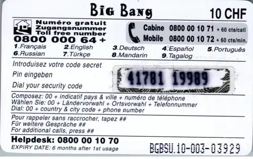 15406 - Schweiz - Big Bang