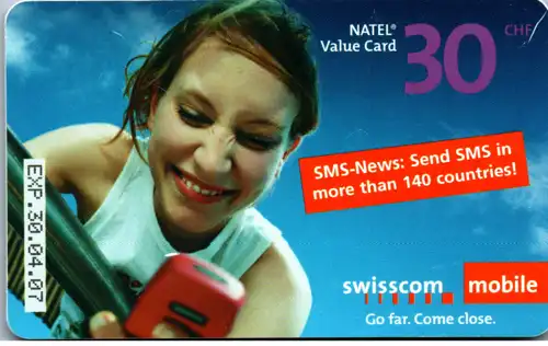15430 - Schweiz - Swisscom Value Card , Natal