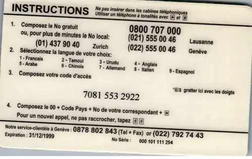 15437 - Schweiz - Phone Pass