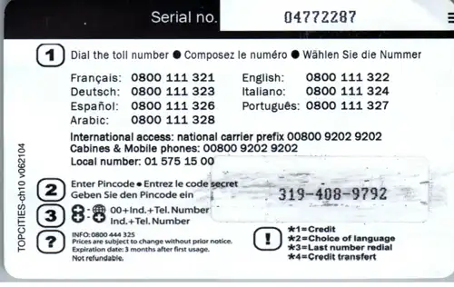 15441 - Schweiz - Top Cities , Phonexion , Prepaid Phone Card