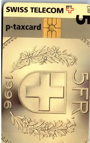 15463 - Schweiz - Swiss Telecom p-taxcard , 5 Fr 1996
