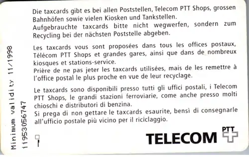 15463 - Schweiz - Swiss Telecom p-taxcard , 5 Fr 1996