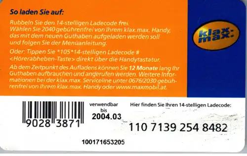 16221 - Österreich - Klax max