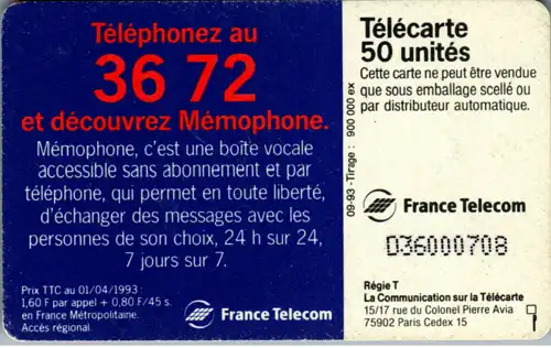 16295 - Frankreich - Memophone 3672