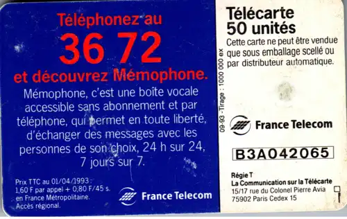 16301 - Frankreich - Memophone 3672