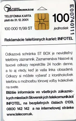 16342 - Slowakei - ST Box , odkazova Schranka
