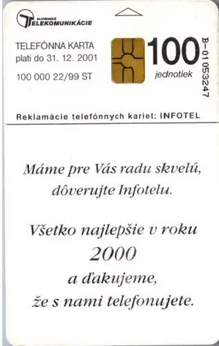 16346 - Slowakei - Kalender 2000