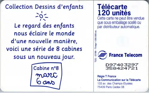 16371 - Frankreich - Collection Dessins d' enfants , marc , la cabine en haut