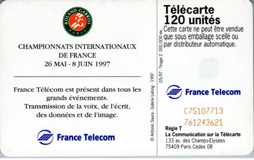 16596 - Frankreich - Roland Garros , 1997 , Tennis