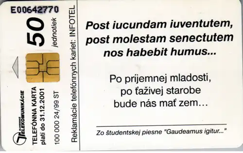 16631 - Slowakei - Medzinarodny Rok starsich Ludi 1999