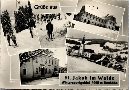 21357 - Steiermark - St. Jakob im Walde , Gasthof Lueger , Gasthof Posch - Pink , Mehrbildkarte - gelaufen 1967