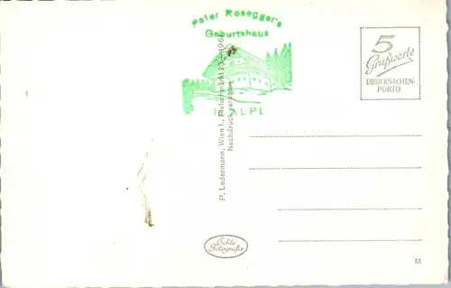 21379 - Steiermark - Krieglach , Rosegger Geburtshaus in Alpl , Waldheimat - nicht gelaufen 1961