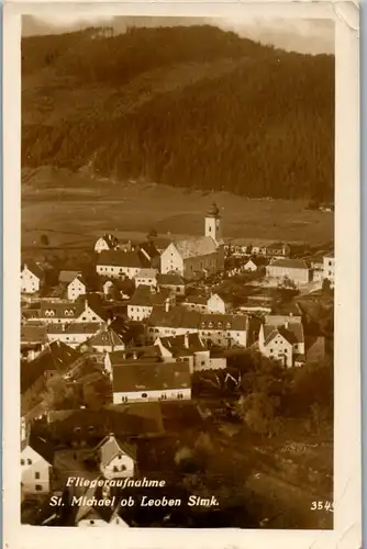 21421 - Steiermark - St. Michael ob Leoben , Fliegeraufnahme - gelaufen 1942