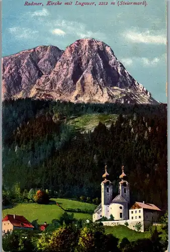 21442 - Steiermark - Radmer , Kirche mit Lugauer - gelaufen