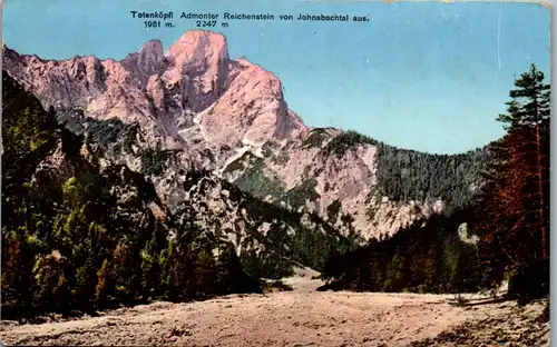 21443 - Steiermark - Admont , Totenköpfl , Admonter Reichenstein von Johnsbachtal aus - gelaufen 1912